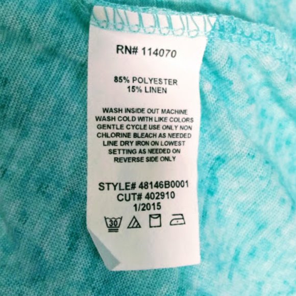 TEE*SHORT SLEEVE*TEAL COLOR DESERT SCENE*RANSOM BRAND*WOMEN SIZE 1X. - Picture 8 of 8